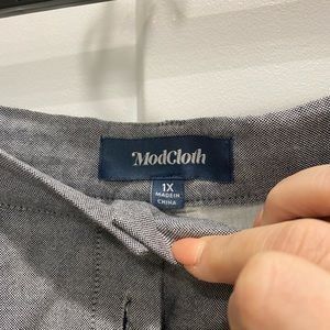 ModCloth Grey Chambray Skirt